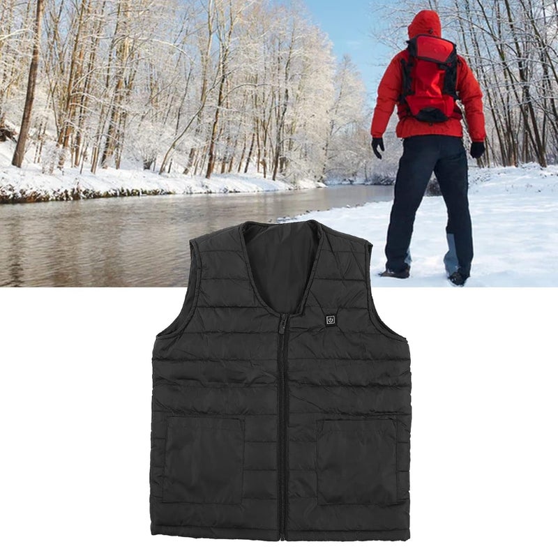 woobles Heated Vest, Smart Electric Heating Vest, USB Interface, Safe to Wear, 3 Gears, Polyester Fiber, Breathable for Outdoor Use (2XL) - Image 2